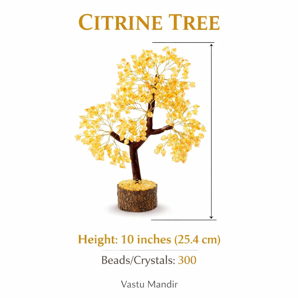 Citrine Money Tree – Vastu Remedy for Money Drawing | Financial Prosperity | 300 Beads | 10 Inch