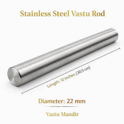 Stainless Steel Virtual Rod – Vastu Remedy for Durable Energy Balancing & Long-term Door Protection | Ideal for Main Entrances | 18 & 22 mm Thickness | 9 & 12 Inch Sizes