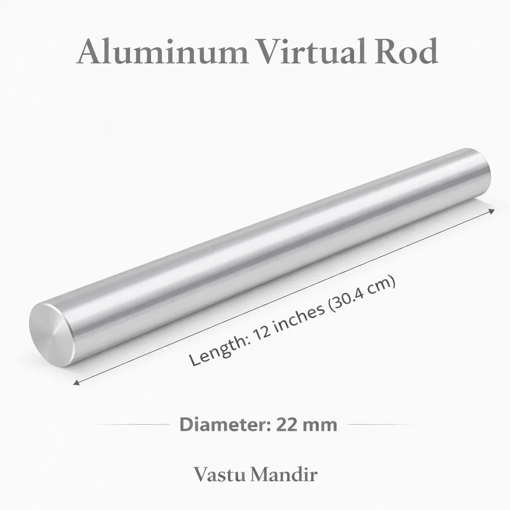 Aluminium Virtual Rod – Vastu Remedy for Energy Balancing & Door Corrections | Ideal for Lightweight Installations | 22 mm Thickness | 9 & 12 Inch Sizes