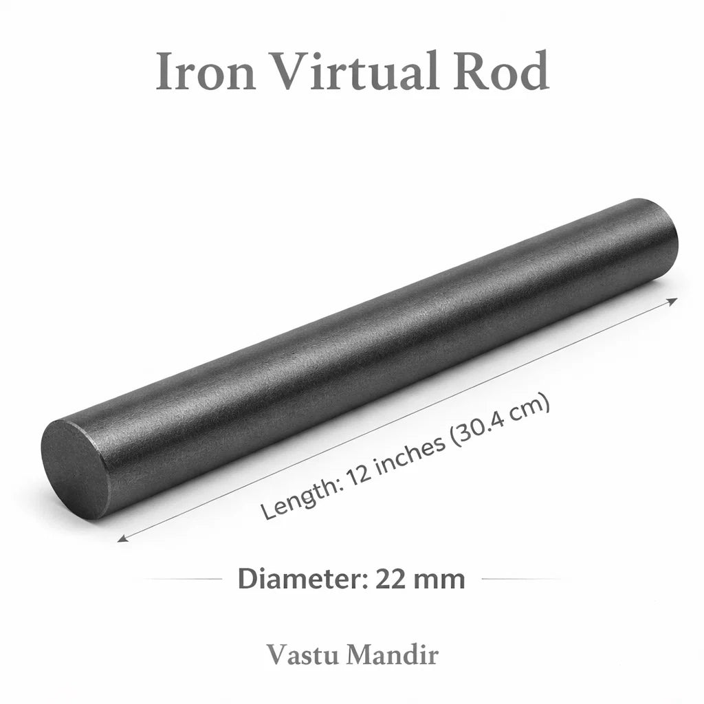 Premium Iron Vastu Virtual Rod (9 and 12 Inches) — Vastu Remedy for Energy Balancing & Door Correction — Vastu Mandir