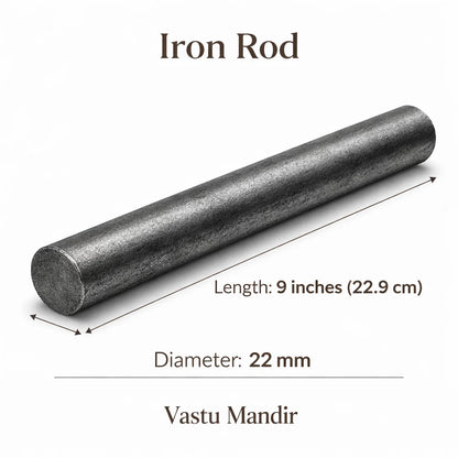 Premium Iron Vastu Virtual Rod (9 and 12 Inches) — Vastu Remedy for Energy Balancing & Door Correction — Vastu Mandir