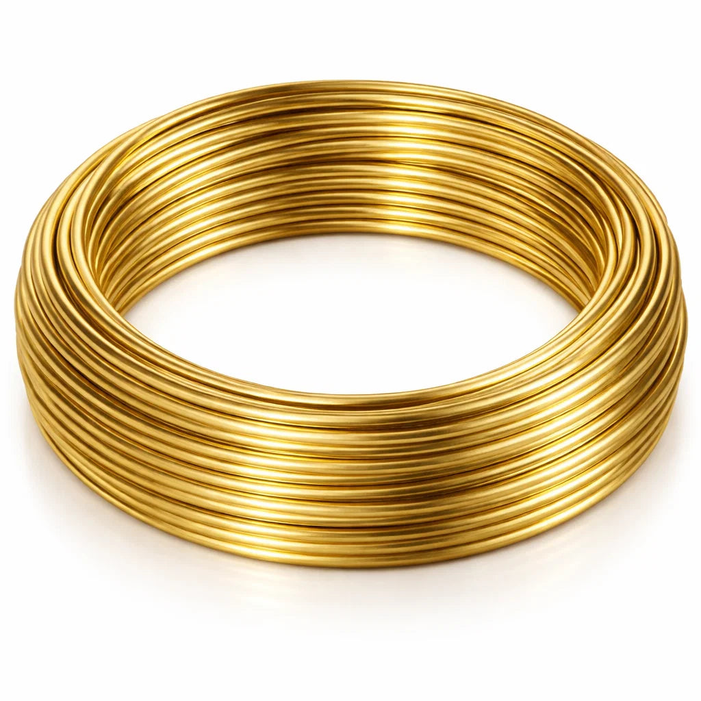 Premium Brass Wire Vastu Remedy for Southwest Installation (2mm & 4mm) - Earth Element Conductor Wire for Relationship Remedies, Financial Stability & Entrance Threshold Vastu Balancing by Vastu Mandir