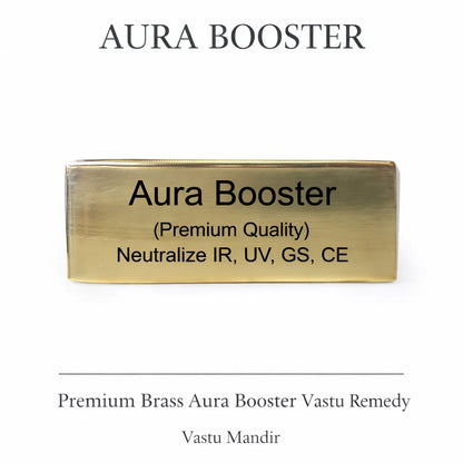 Premium Brass Aura Booster Vastu Remedy—Neutralize IR UV GS CE Radiation for Southwest South Northwest Dosh Nivaran, Personal Aura Protection, Chakra Balancing, Positivity Energy Enhancement by Vastu Mandir