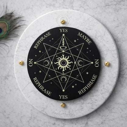 Premium Surya (Sun) Dowsing Board (6" & 9") for Vastu Remedy & Solar Energy Activation — East Direction Pendulum Chart for Authority, Career Success & Father Healing Vastu Remedy By Vastu Mandir