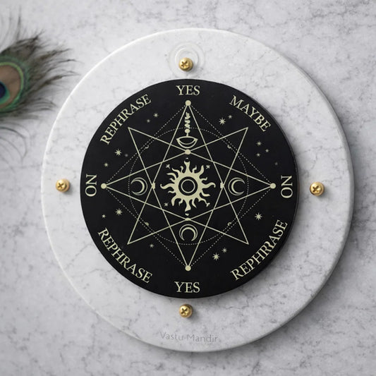 Premium Surya (Sun) Dowsing Board (6" & 9") for Vastu Remedy & Solar Energy Activation — East Direction Pendulum Chart for Authority, Career Success & Father Healing Vastu Remedy By Vastu Mandir
