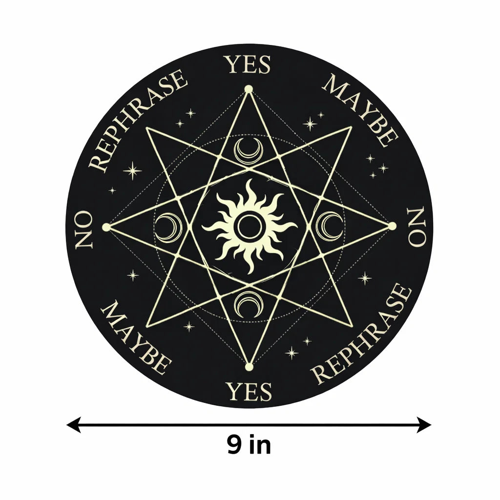 Premium Surya (Sun) Dowsing Board (6" & 9") for Vastu Remedy & Solar Energy Activation — East Direction Pendulum Chart for Authority, Career Success & Father Healing Vastu Remedy By Vastu Mandir