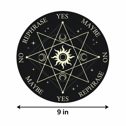 Premium Surya (Sun) Dowsing Board (6" & 9") for Vastu Remedy & Solar Energy Activation — East Direction Pendulum Chart for Authority, Career Success & Father Healing Vastu Remedy By Vastu Mandir