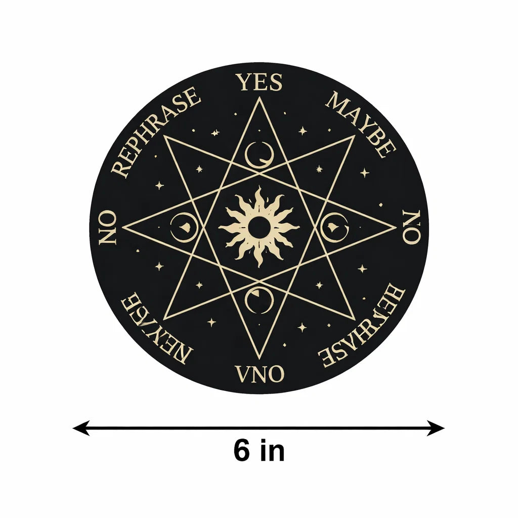 Premium Surya (Sun) Dowsing Board (6" & 9") for Vastu Remedy & Solar Energy Activation — East Direction Pendulum Chart for Authority, Career Success & Father Healing Vastu Remedy By Vastu Mandir