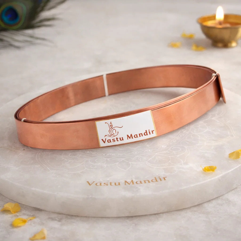 Pure Copper Metal Strip – Vastu Remedy for North-East Toilet Dosh & Extension Corrections | Ideal for Walls, Floors & Doorways | 0.5 & 1 mm Thickness | 8-100 Ft Lengths
