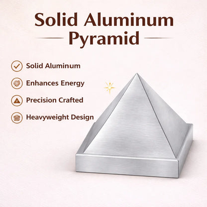 Solid Aluminium Pyramid Vastu Remedy for Health, Wealth and Positive Energy Balance for Home Entrance, Main Door and Kitchen Placement | 7.6 cm |  270  gm