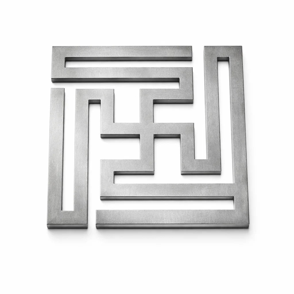 Premium Tri Dhatu Nandavrat Swastik Vastu Remedy — Small Triple Metal Correction for Spiritual Energy, Dosh Nivaran & Travel (1 Inch) | Vastu Mandir