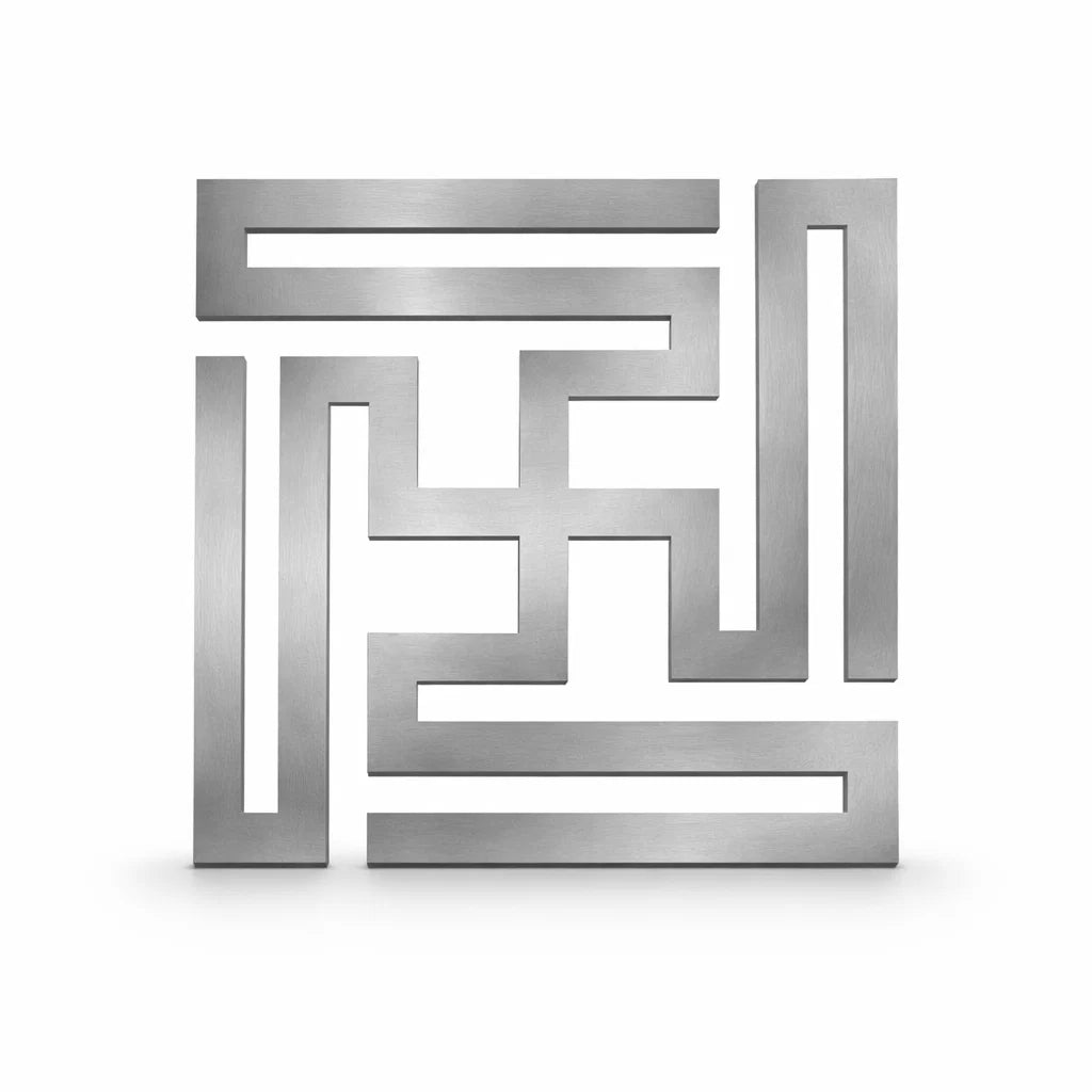 Premium Tri Dhatu Nandavrat Swastik Vastu Remedy — Small Triple Metal Correction for Spiritual Energy, Dosh Nivaran & Travel (1 Inch) | Vastu Mandir