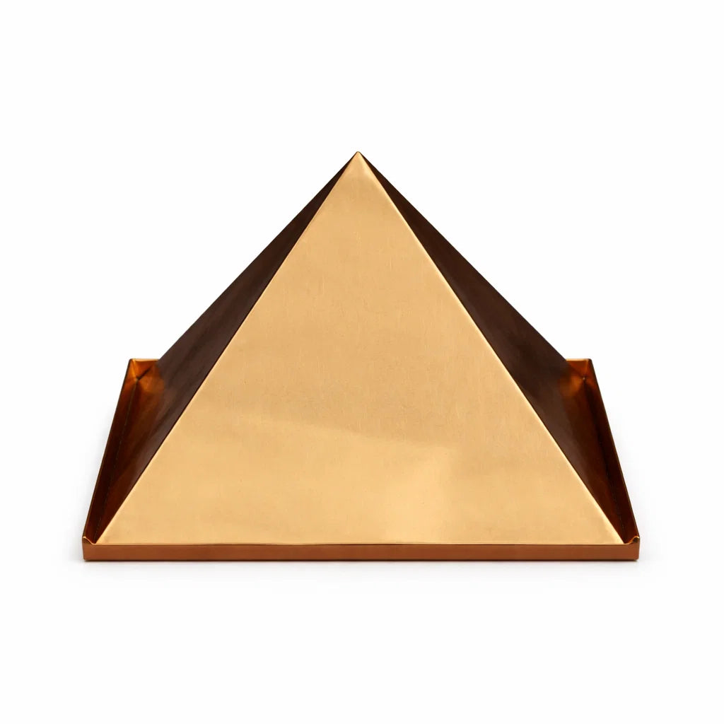 Hollow Copper Pyramid Vastu Remedy for Energy Correction, Space Purification and Healing Balance for Home, Office and Meditation Use | 7.6 cm | 160 g