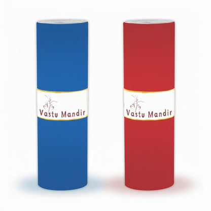 Big Vastu Mandir Tape Multicolor (2 Rolls) – 10 Feet | 3" & 4" Wide Waterproof Colour Vinyl Tapes for Toilet, Vastu Remedy for Entrance & Zone Correction By Vastu Mandir